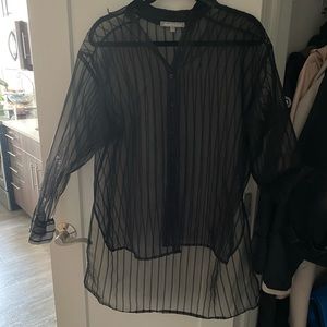 Daniel Rainn Sheer Striped Blouse
